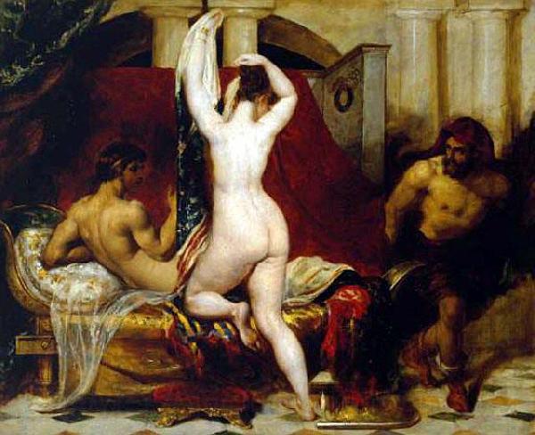 William Etty Candaules, King of Lydia, Shews his Wife by Stealth to Gyges Spain oil painting art